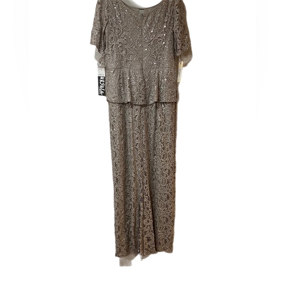 NWT! URSULA OF SWITZERLAND Filigree Lace 3/4 Sleeve in Mauve, Size 12 - Picture 9 of 16